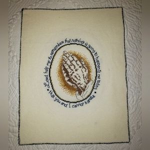 Vtg Hand Made Counted Cross Stitch Lord & I Can Handle
